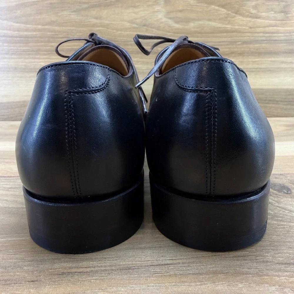 Paul Stuart Derby‎ Mens 9 Dark Brown Leather Apron Toe Executive Business Square